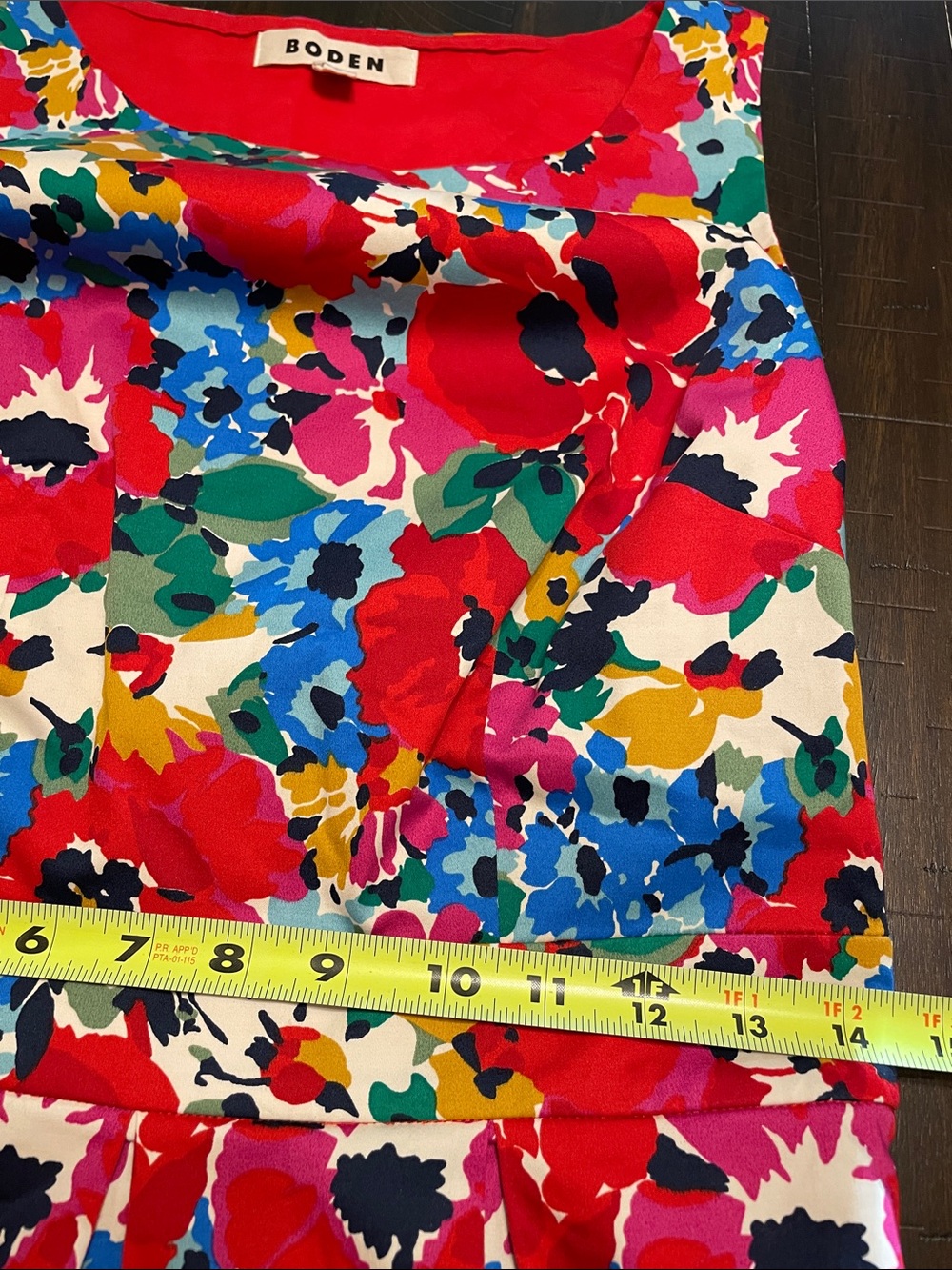 Boden Floral Fit and Flare Midi Dress US 4R UK 8R - Picture 7 of 11